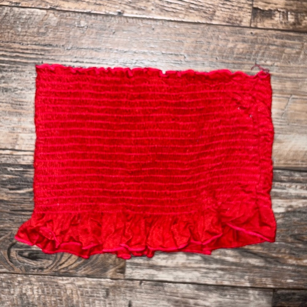 Red crop top